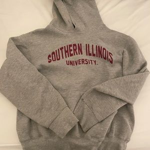 College gray hoodie